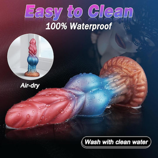 Ρεαλιστικό Dildo με Όρχεις και Βεντούζα Ροζ 22cm