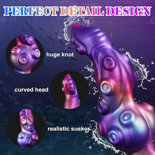 Realistic Dildo With Suction Cup Purple 22cm