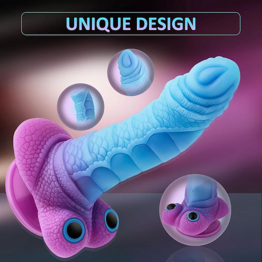 Realistic Dildo with Scrotum and Suction Cup Flesh
