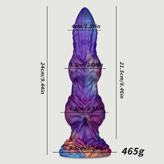 Realistisches Dildo mit Saugnapf Lila 24cm