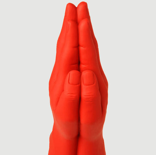 Διπλό Χέρι Σιλικόνης Fisting Βεντούζα Double Silicone Fisting Hand Stretch No 3 30 X 9 Cm Κόκκινο