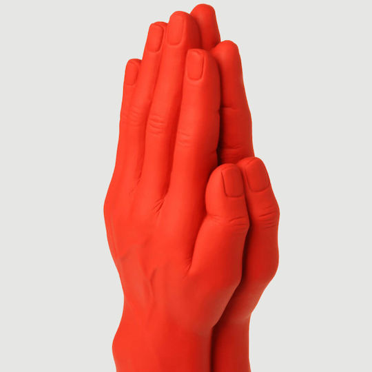 Διπλό Χέρι Σιλικόνης Fisting Βεντούζα Double Silicone Fisting Hand Stretch No 3 30 X 9 Cm Κόκκινο