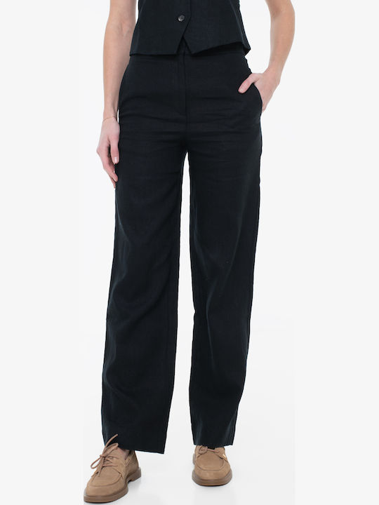 Tommy Hilfiger Women's Linen Trousers Black Tommy Hilfiger Women's Linen Trousers Black