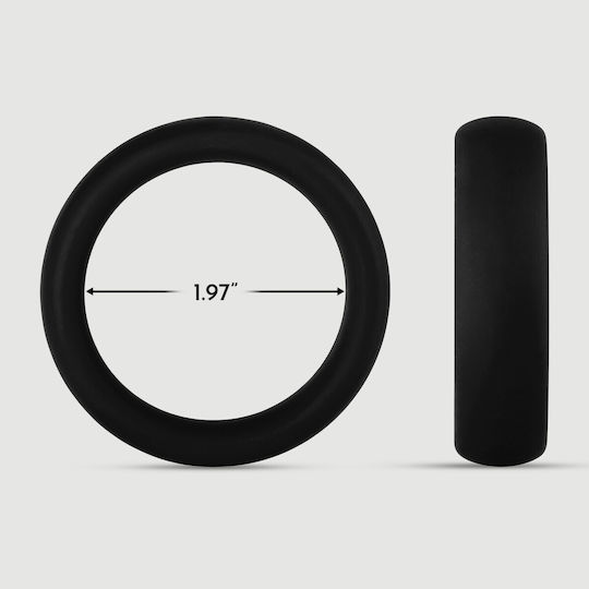 Φαρδύ Δαχτυλίδι Πέους Σιλικόνης Forto F-64 50 Mm Wide Silicone Large Cock Ring Μαύρο