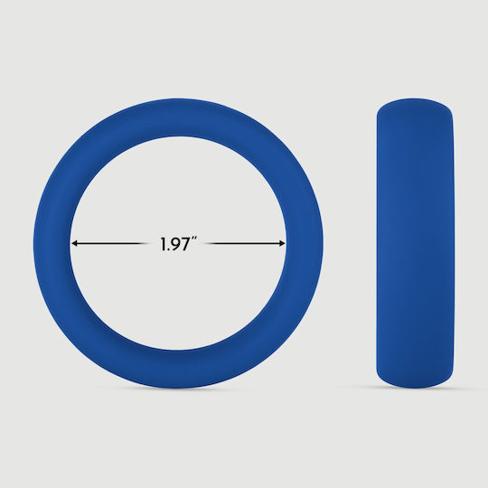 Φαρδύ Δαχτυλίδι Πέους Σιλικόνης Forto F-64 50 Mm Wide Silicone Large Cock Ring Μπλε