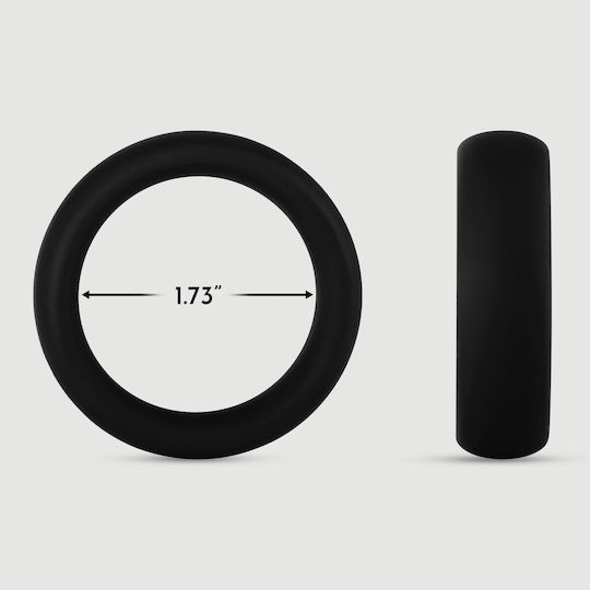 Wide Silicone Cock Ring Forto F-64 45 Mm Wide Silicone Medium Black Cock Ring