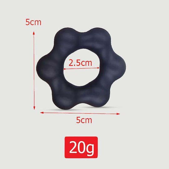 Flexible Silicone Cock Ring Shuriken Liquid Silicone Flexible Cock Ring 55 Cm Black