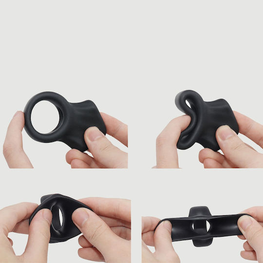 Inele Flexibile Pentru Penis și Testicule Din Silicon Negru Flexible My Ball Bag Liquid Silicone Cock & Ball Ring Negru