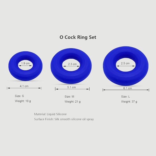Flexible Silicone Cock Ring Highway Rush Liquid Silicone Flexible Cock Ring Small 42 Mm Blue