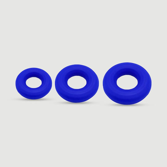 Flexible Silicone Cock Ring Highway Rush Liquid Silicone Flexible Cock Ring Small 42 Mm Blue