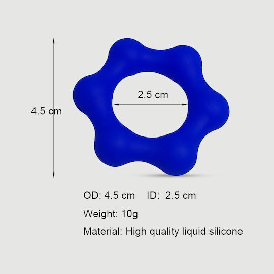 Δαχτυλίδι Πέους Εύκαμπτη Σιλικόνη Shuriken Liquid Silicone Flexible Cock Ring 45 Cm Μπλε