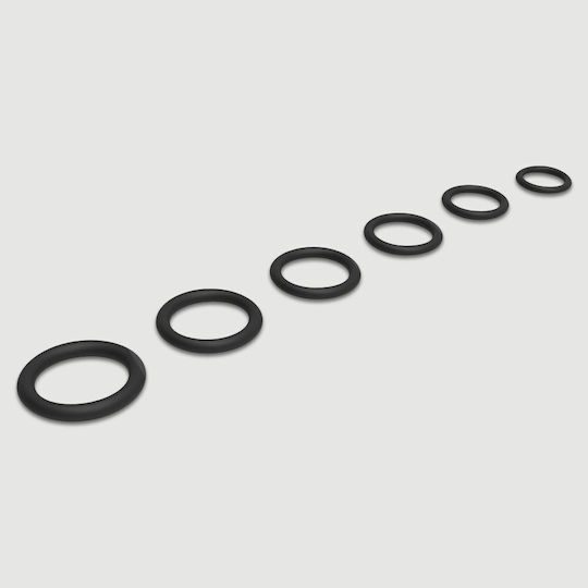 Beginner's Silicone Cock Ring Erection Set Black Silicone Cock Rings