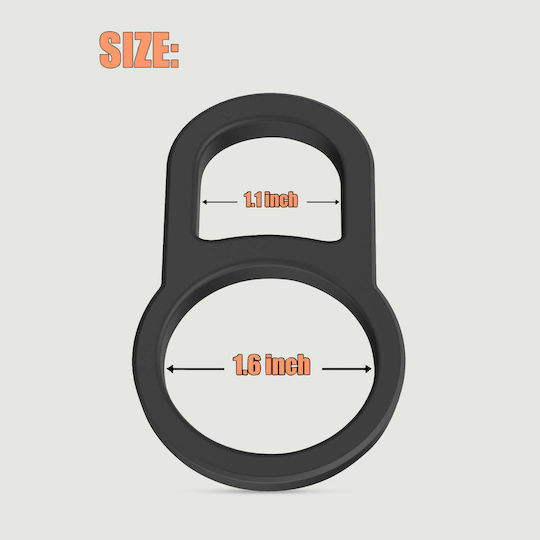 Διπλό Δαχτυλίδι Πέους Σιλικόνης Double Erector Locking Soft Silicone Cock Ring Μαύρο