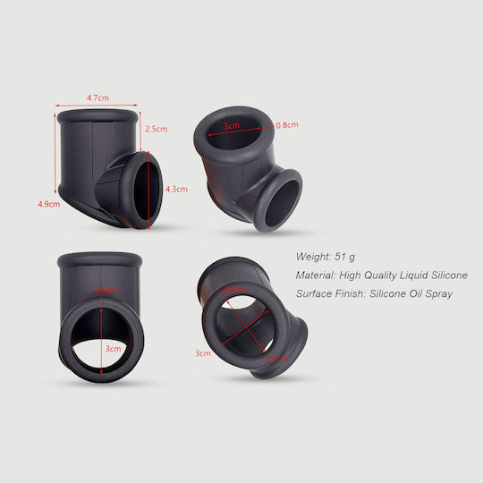 Εύκαμπτο Ball Stretcher Όρχεων Σιλικόνης Flexible Stretcher Bag Liquid Silicone Ball Stretcher Μπλε