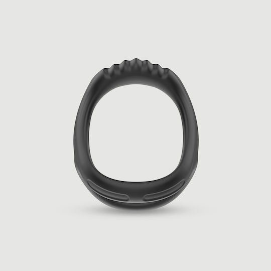 Double Cock And Ball Silicone Ring Male Collection Black
