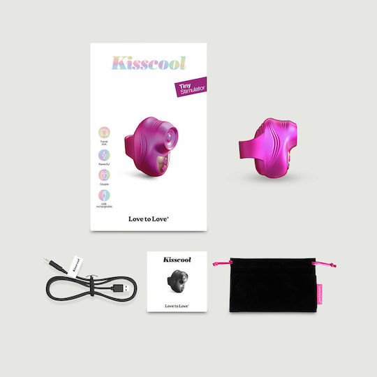 Δονητής Δαχτύλου Σιλικόνης Kisscool Silicone Tapping Finger Vibrator Ροζ