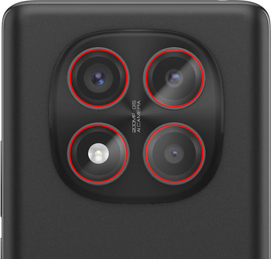 Clappio Set 4 Protection Lenses Redmi Note 14 Pro 4g Rear Camera Block Black