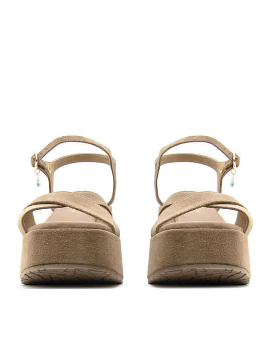 Komis & Komis Suede Sandals Beige