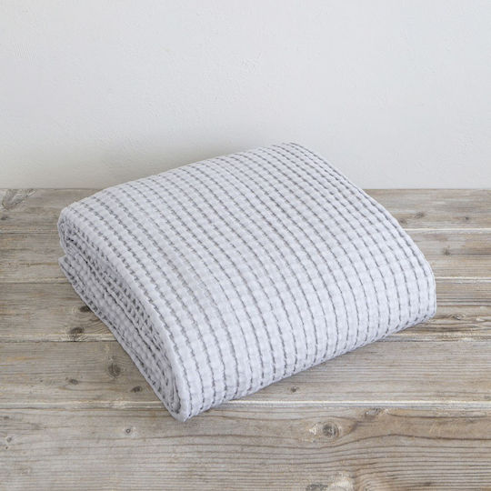 Nima Μονή Κουβέρτα Ξενοδοχείου Γκρι 170x270cm Comfy