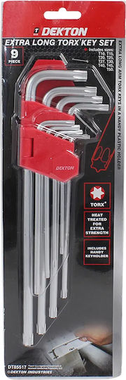 Dekton Σετ 9 Κλειδιά Torx σε Σχήμα L