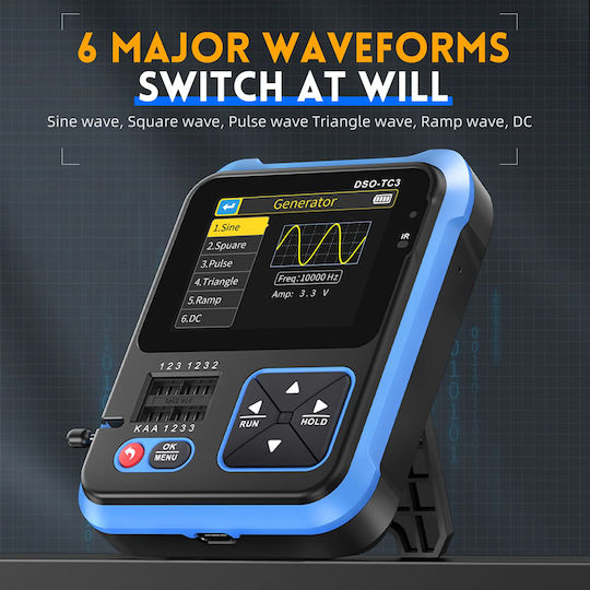 Fnirsi DSO-TC3 Heat Rate Monitor Hand Tool with Channels and 2.4" Screen