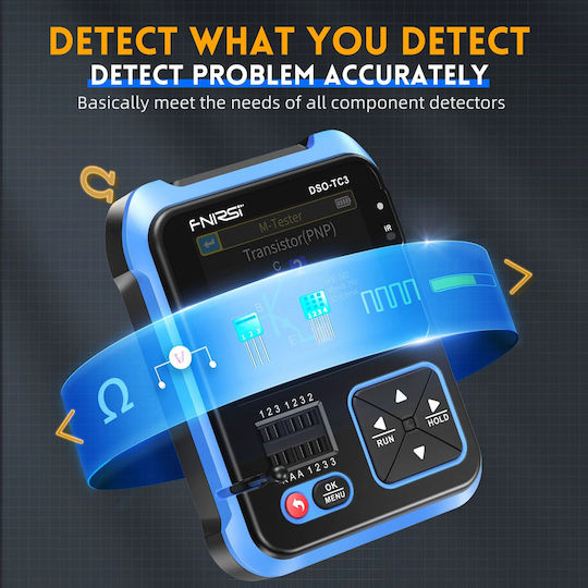 Fnirsi DSO-TC3 Heat Rate Monitor Hand Tool with Channels and 2.4" Screen