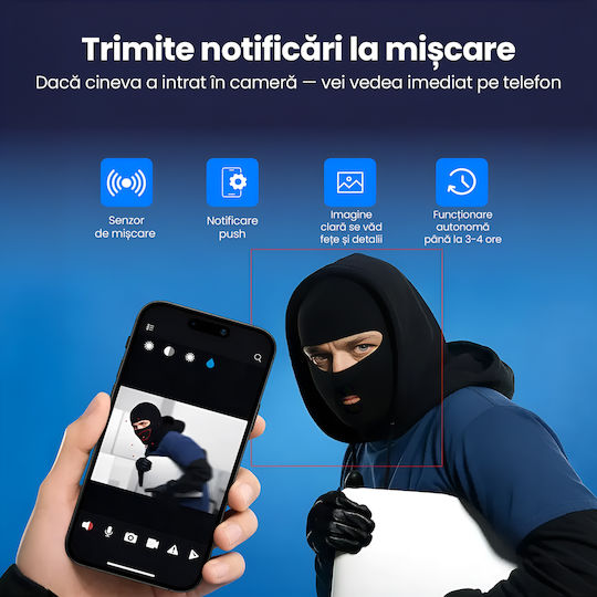 Cameră Spion Ascunsă Ceas Deșteptător Wifi Card 64gb 4k Transmisie Live Full Hd 1080p Detectare Mișcare Ceas Funcțional Monitorizare 24/7 Acces De La Distanță