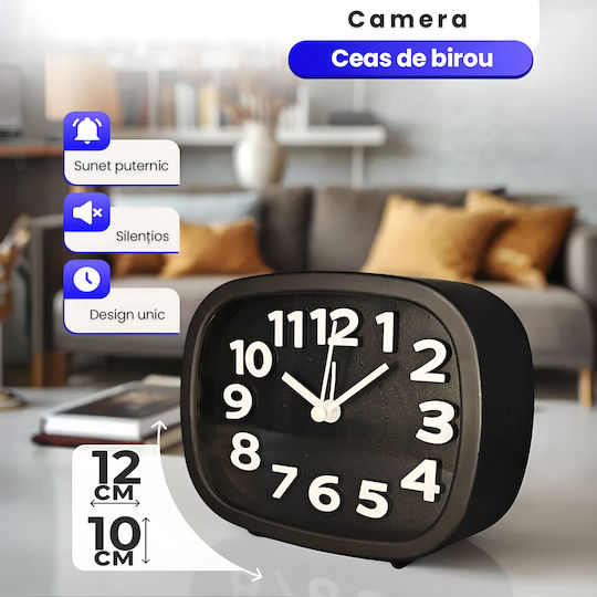 Cameră Spion Ascunsă Ceas Deșteptător Wifi Card 64gb 4k Transmisie Live Full Hd 1080p Detectare Mișcare Ceas Funcțional Monitorizare 24/7 Acces De La Distanță