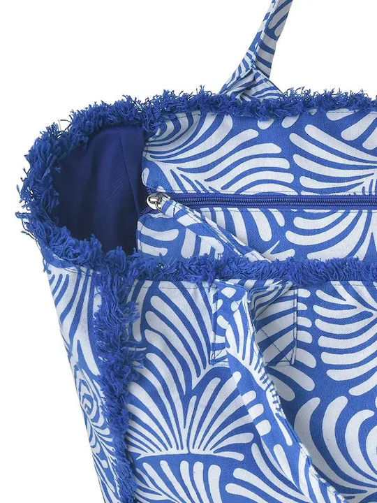 Ble Resort Collection Blue Fabric Beach Bag