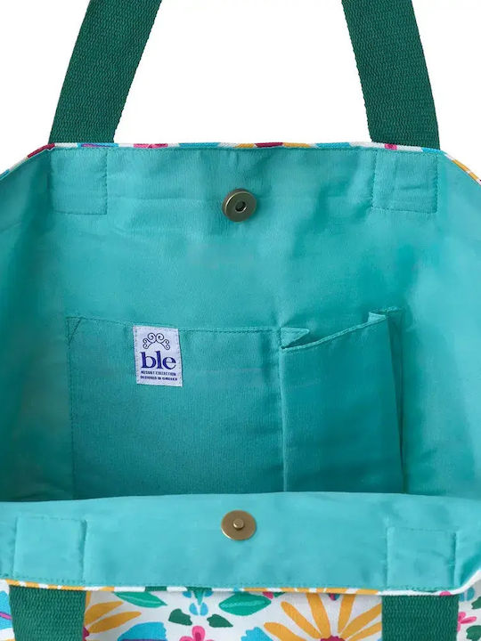 Ble Resort Collection Stoff Strandtasche Türkis