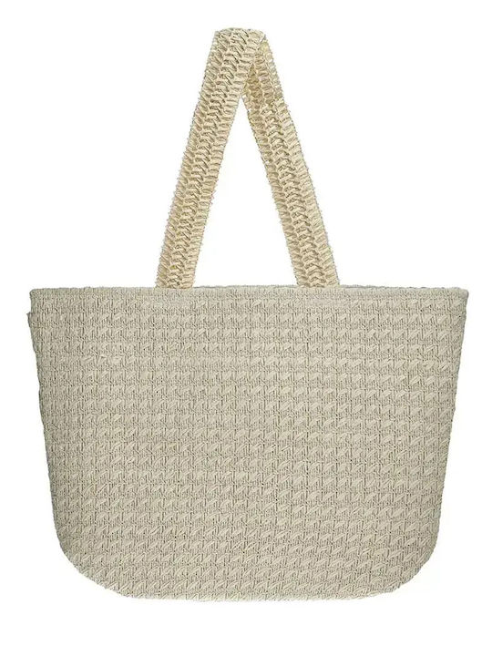 Ble Resort Collection Ψάθινη Τσάντα Θαλάσσης Εκρού