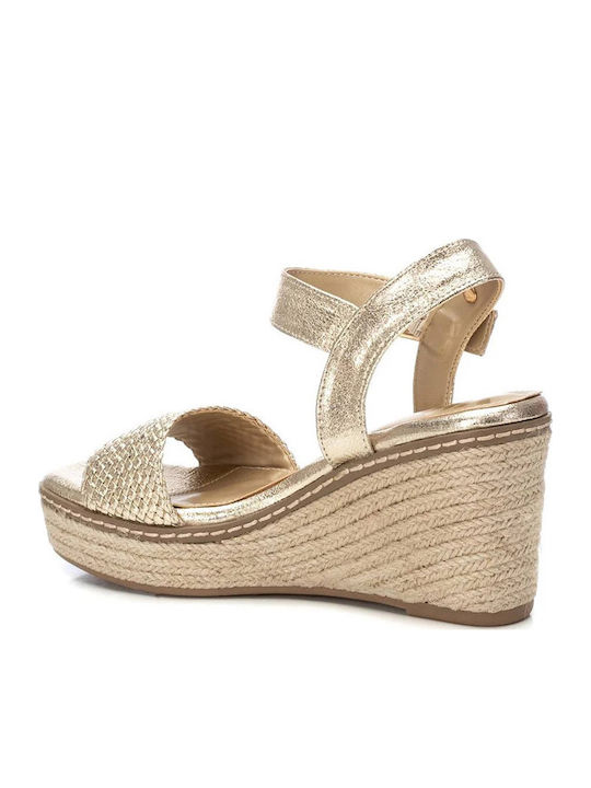 Platforme Dama Tip Espadrile Aurii
