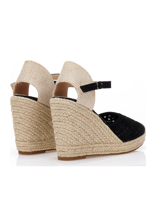 Platforme Dama Tip Espadrile Negre