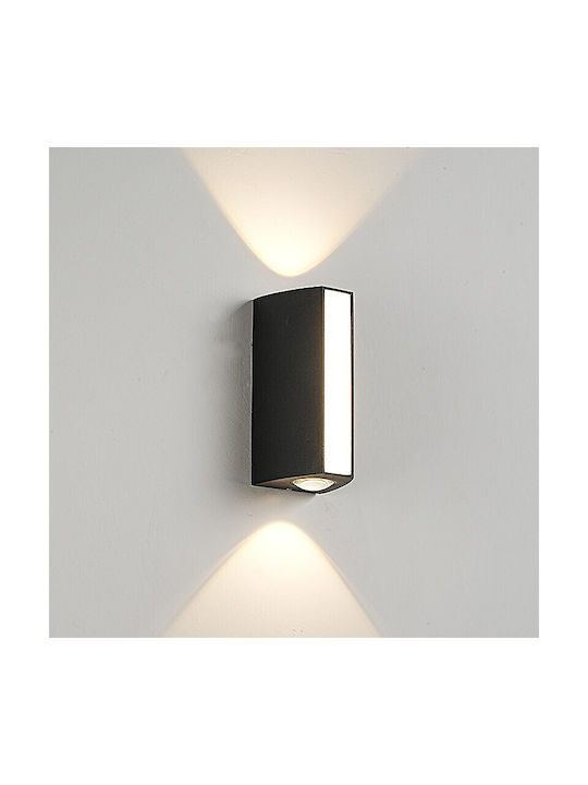 Home Lighting Φωτιστικό Τοίχου με Ενσωματωμένο LED και Θερμό Λευκό Φως Μαύρο