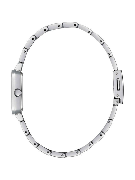 Lee Cooper Damenuhren Armband 25mm Batterie mit Silber Metall-Armband