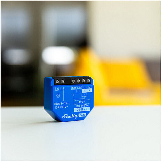 Shelly Gen3 Intelligenter Schalter 1 Kanal Wi-Fi & Bluetooth 10A 2 Stück