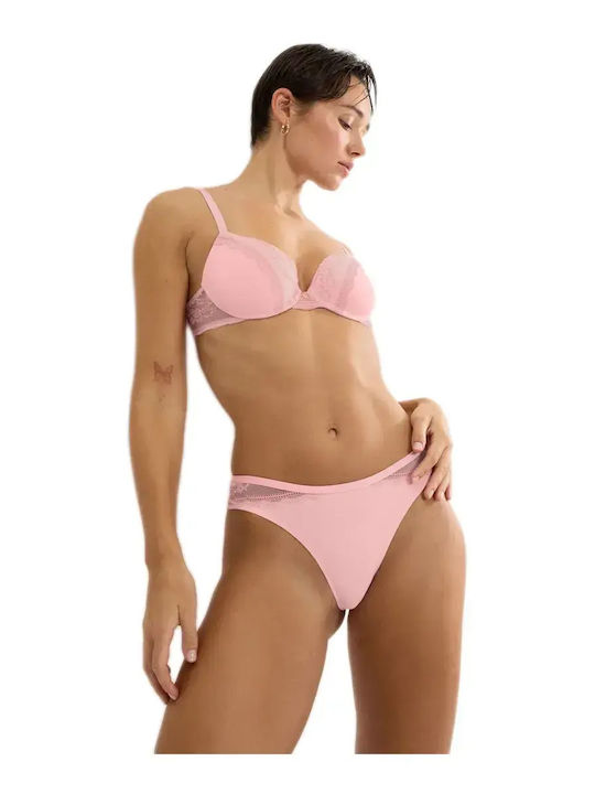 Women's Brazil With Lace Soft Pink
