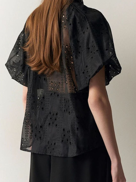 Short Sleeve Women's Shirt Black