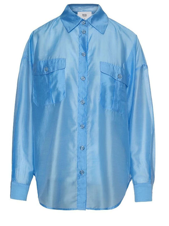 Long Sleeve Women's Shirt Light Blue