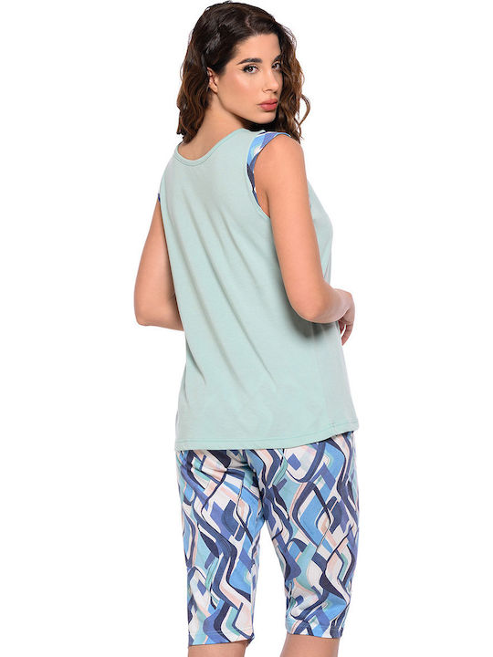 Clio Lingerie Summer Women's Cotton Pyjama Set Green