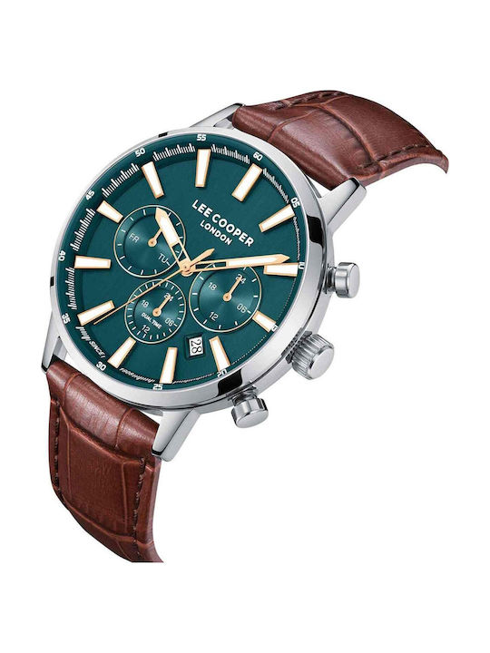 Lee Cooper Dual Time Часовник На Батерия С Кожена Каишка Lee Cooper Dual Time Часовник На Батерия С Кожена Каишка