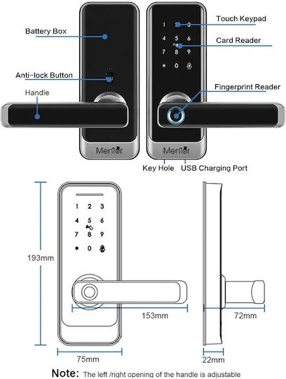 Încuietoare Electronică Culoare Argintie cu Conectivitate Wi-Fi