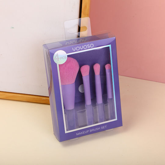 Professional Makeup Brush Set for Foundation 4 Pieces