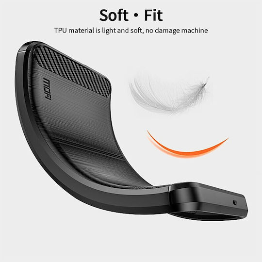 Mofi Brushed Carbon Silicone Blue Back Cover Google Pixel 10a