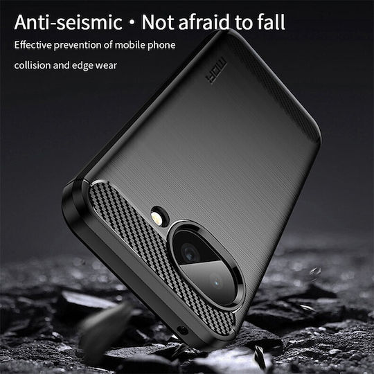 Mofi Brushed Carbon Silicone Blue Back Cover Google Pixel 10a