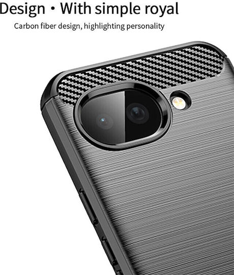 Mofi Brushed Carbon Silicone Red Back Cover (Google Pixel 10a)