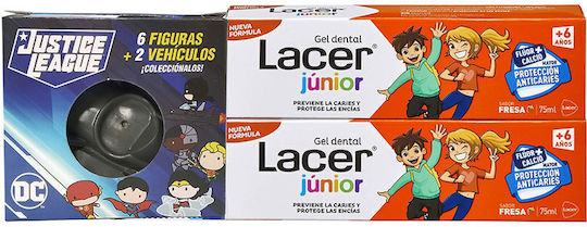 Lacer Junior Παιδικές Οδοντόκρεμες 2τμχ με Γεύση Φράουλα