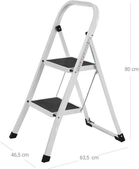 Songmics Scară din Aluminiu cu 2 Trepte