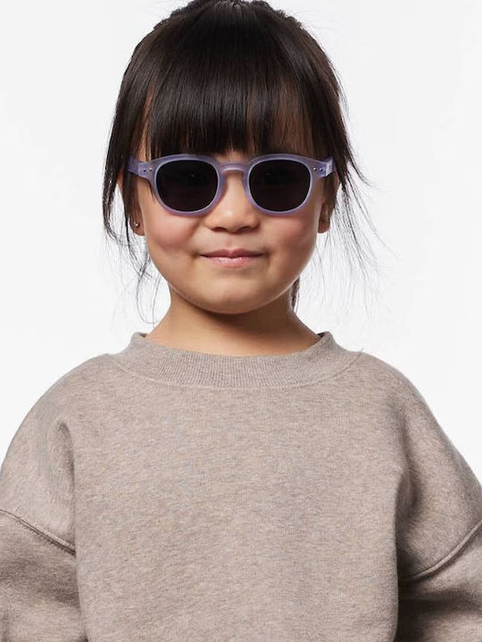 Izipizi Round Kids Sunglasses with Polarized Lens Purple for 5-7 Years