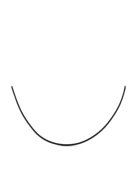 Men's Drawstring Neck Spiral Chain with Silver Length 50cm
